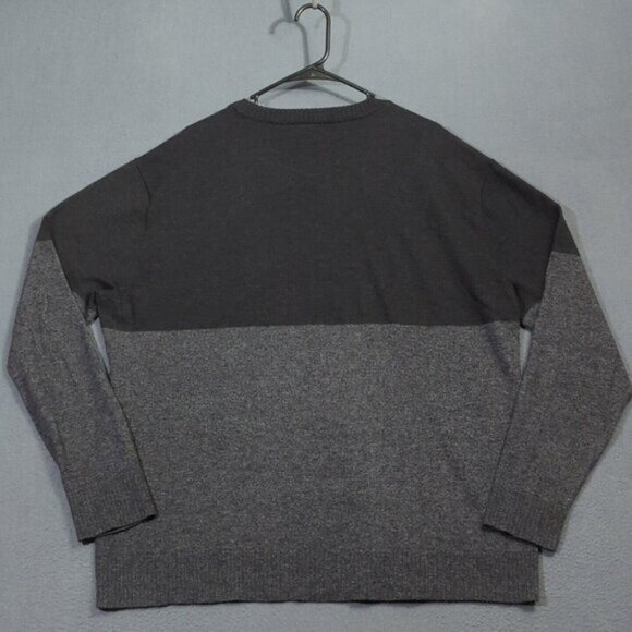 Smartwool Sweater Men's XL Black And Gray Merino Blend Sparwood Colorblock Crew - Picture 10 of 13